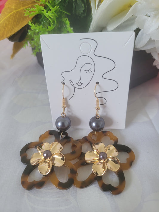 Island Flower Drop Earring